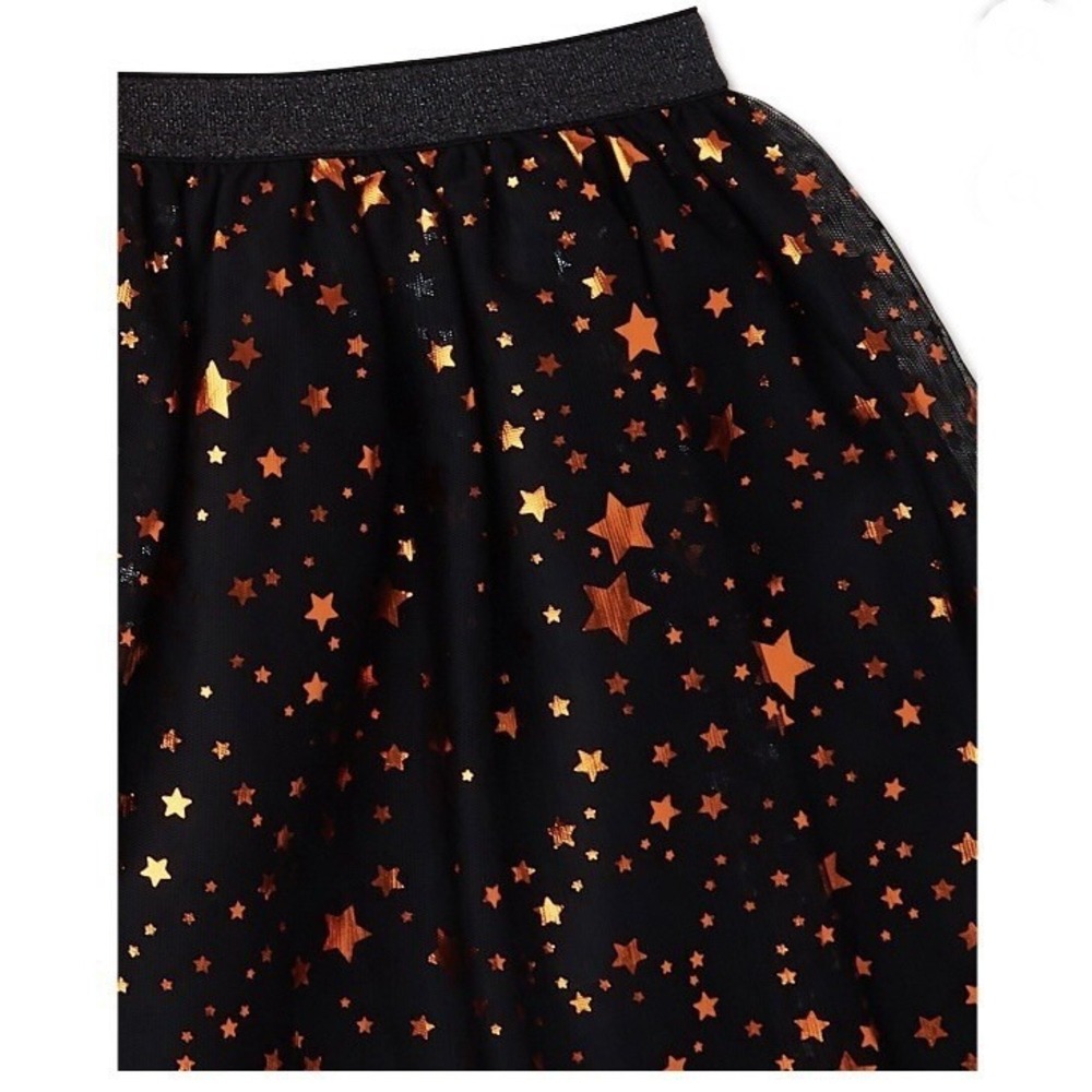 Way To Celebrate Halloween Girls Foil Mesh Skirt Small 6-6X New with Tags Stars